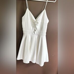 White cropped romper/dress